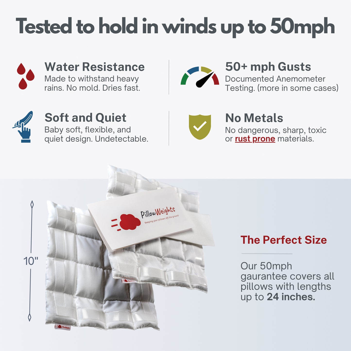 PillowWeights: Weighted Inserts for Outdoor Pillows